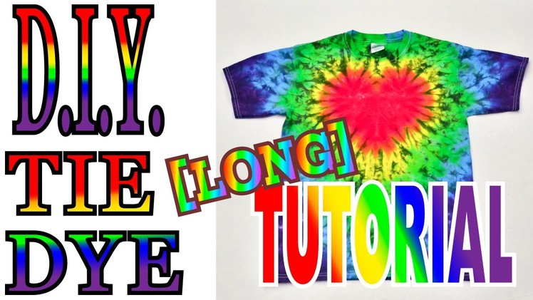 DIY Tie Dye Rainbow Heart Shirt [How to Long Tutorial]