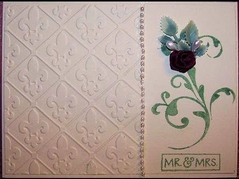 Embossed Handmade Wedding Card