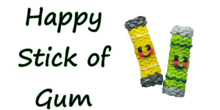 Happy Stick of Gum Tutorial by feelinspiffy (Rainbow Loom)