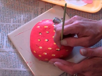 How 2 Paint A Rock Into A Juicy Strawberry
