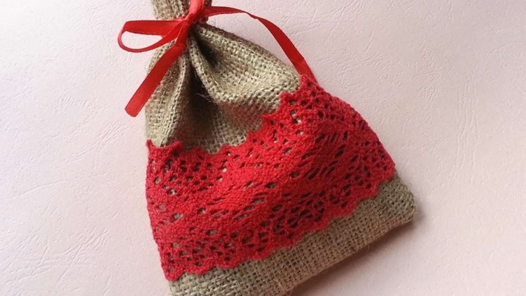 How To Create Pretty Burlap Lace Gift Bag - DIY Crafts Tutorial - Guidecentral
