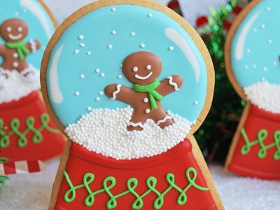 How To Decorate A Snow Globe Cookie - Collaboration With Confetti Cakes