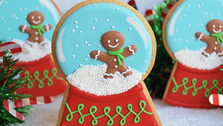 How To Decorate A Snow Globe Cookie - Collaboration With Confetti Cakes