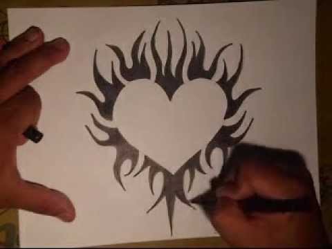 How to Draw a Tattoo Heart- (By WIZARD)