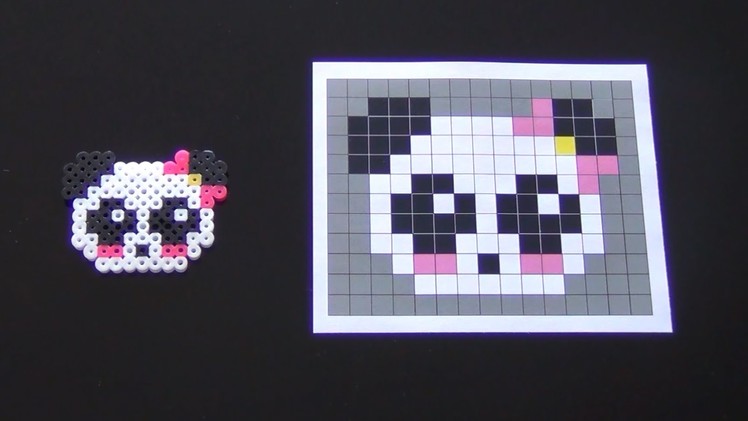 How to Make a Cute Perler Bead Panda with a Bow