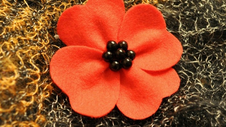 How To Make a Red Poppy Felt Brooch - DIY Style Tutorial - Guidecentral