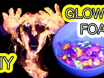 How to make Glow in the Dark UV FOAM - DIY Tutorial - Halloween ideas