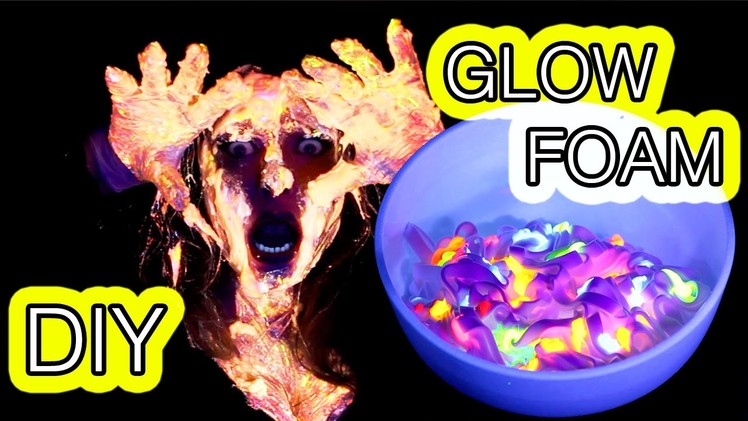 How to make Glow in the Dark UV FOAM - DIY Tutorial - Halloween ideas