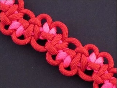 How to Make the Tumbling Hearts Bar (Paracord) Bracelet by TIAT