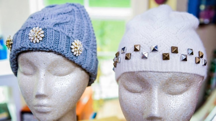 Maria Provenzano's DIY Jeweled Winter Hats