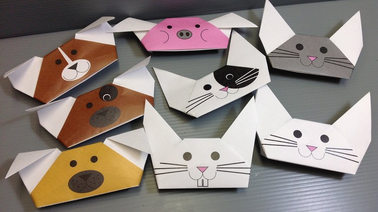 Origami Animal Puppets - Print Your Own Paper!