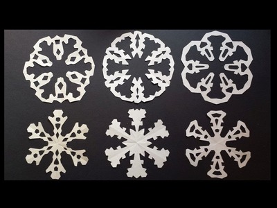 Paper snowflake designs - how to make paired snowflakes in one cut - EzyCraft