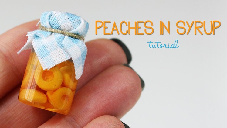 Polymer clay Peaches In Syrup TUTORIAL