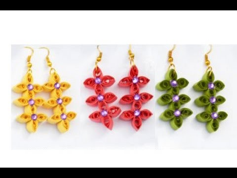 Quilling papers earring |  paper earring making tutorial video | quilling earrings