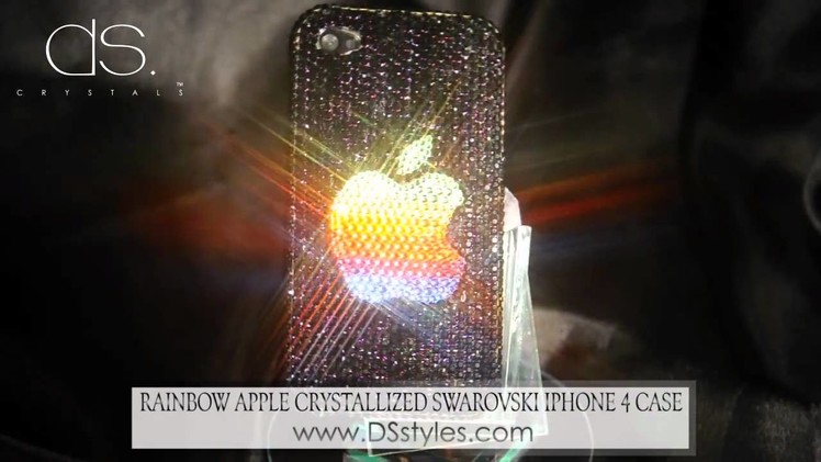 Rainbow Apple Crystallized Swarovski iPhone 4 Case from dsstyles.com