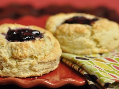 Scones Topped With Preserves Recipe Demonstration - Joyofbaking.com