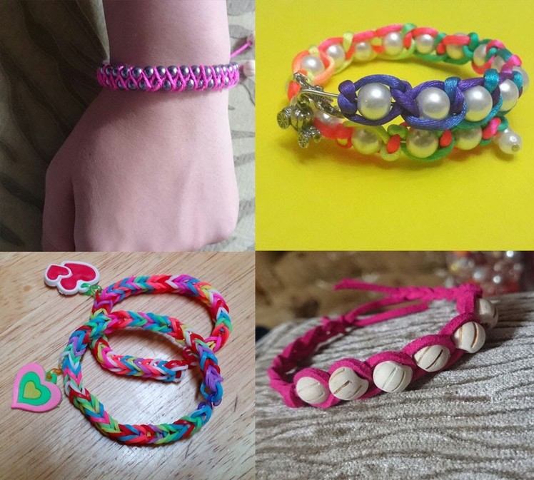 4 Easy DIY Bracelet Projects - Easy handmade Jewelry for Girls - Collection - Tutorial