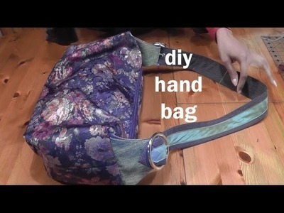 Clara DIY recycled handbag. sewing a sloppy handbag. 