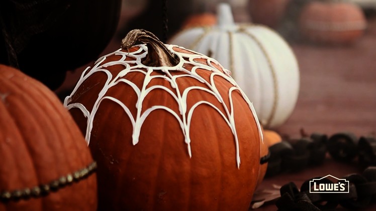 Decorate Pumpkins with DIY Spider Webs