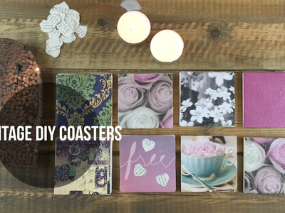 DIY Coasters | Cheap Vintage Holiday Gift