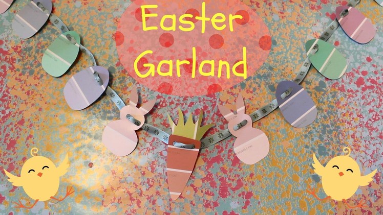 DIY Easter paint chip garland