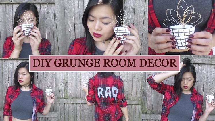 DIY Grunge Room Decor: Wire Flower & Flower Pot