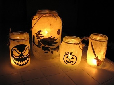 DIY Halloween lanterns - #LoveFallArt