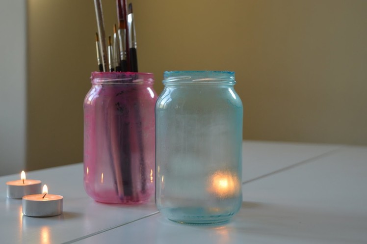 DIY: How to Colour Tint Glass Jars