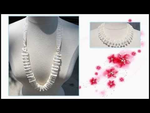 DIY : How to Make Ribbon-Pearl Accordeon Necklace - DIY Projects