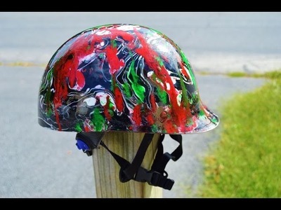 DIY How to swirl paint hydro dip a helmet