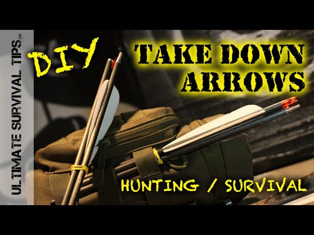 DIY - Make 2 or 3 Piece Take Down Arrows for Archery. Survival Bow. Hunting - Two Three Piece