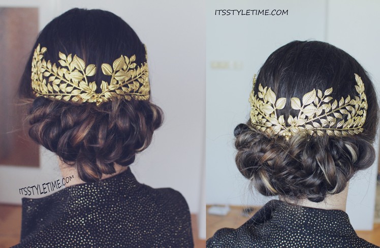 Easy Great Gatsby Inspired Hairstyle tutorial  | DIY Low Bun Updo with Vintage Headpiece!