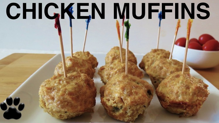 EASY MICROWAVE CHICKEN MINCE DOG MUFFINS- DIY Dog Food by Cooking For Dogs