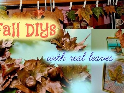 ☂ Fall room decor DIY with real leaves ☂ Fall wreath, hanging leaves and more!