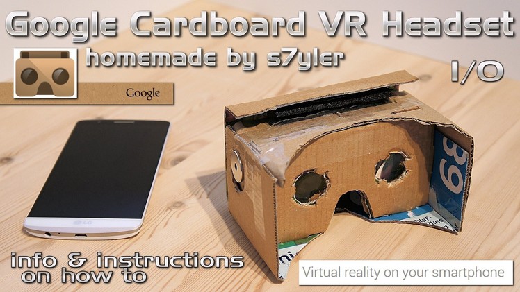 Google Cardboard VR Headset Homemade. DIY Virtual Reality