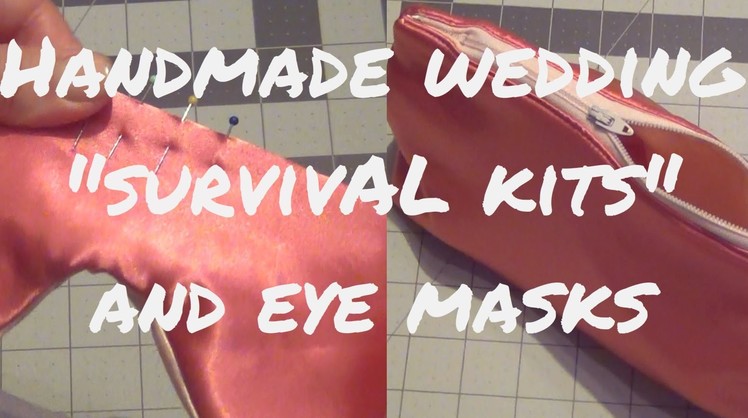 Handmade Makeup Bag "Survival Kits" with Watching Eye Masks ♥ DIY Wedding