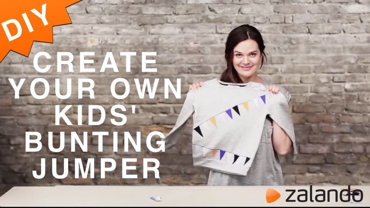 How to: Create your own Kids' Bunting Jumper - DIY tutorial by Zalando