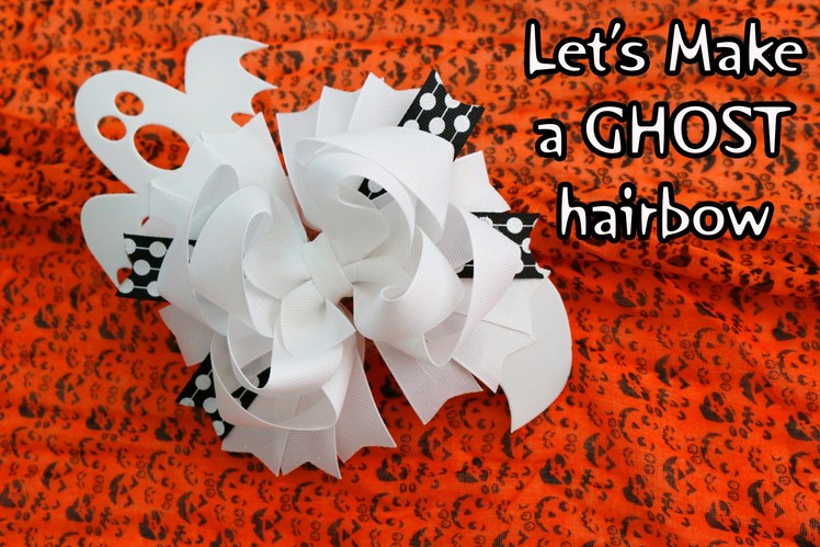 HOW TO: Let's make a GHOST hairbow. bow DIY