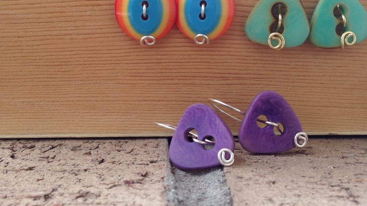 How To Make Cute and Easy Button Earrings - DIY Style Tutorial - Guidecentral