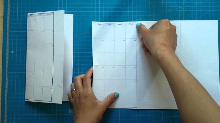 How to make.DIY the midori style calendar insert