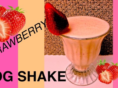 How to make STRAWBERRY BANANA PROTEIN DOG SHAKE SMOOTHIE MILK SHAKE DIY Dog Food by Cooking For Dogs