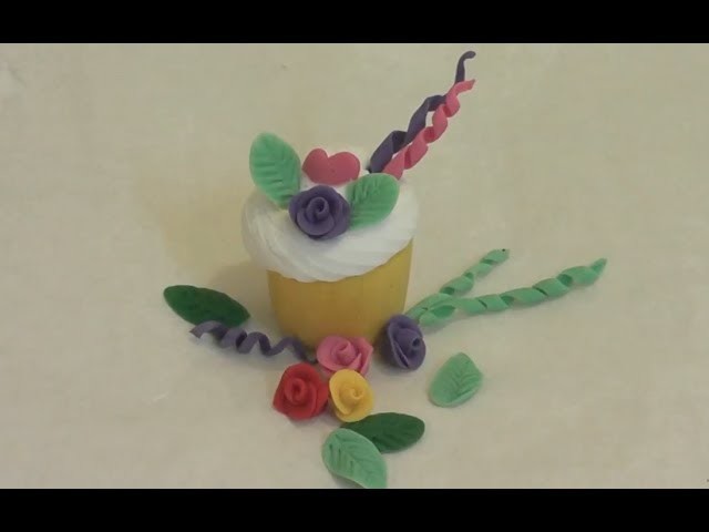 Make CupCake with Porcelain Clay. DIY.