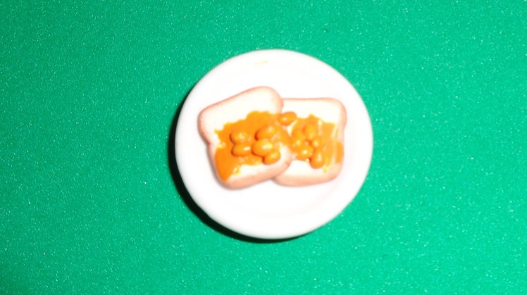 Miniature Beans on Toast - DIY LPS Crafts, Easy Doll Crafts & Dollhouse Accessories