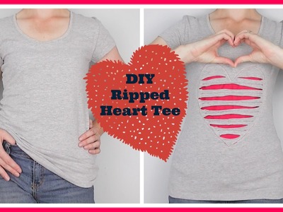 {Step-by-Step Sewing. DIY Fashion} DIY Ripped Heart T-Shirt