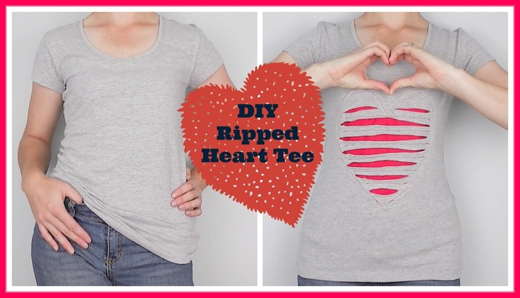 {Step-by-Step Sewing. DIY Fashion} DIY Ripped Heart T-Shirt