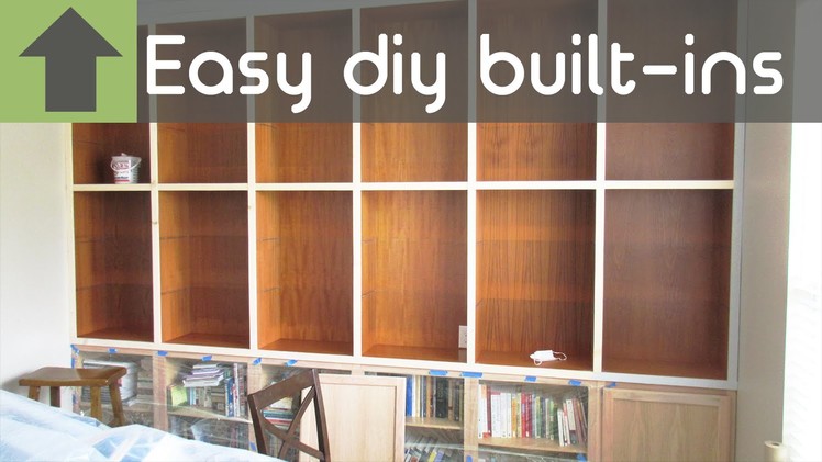 CHEAP AND EASY DIY BUILT-IN SHELVES!!
