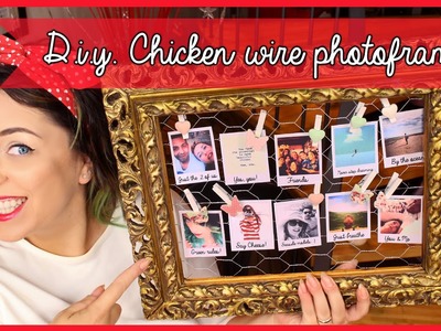 D.I.Y. Chicken wire photo frame - Porta foto fai da te con rete metallica | Giugizu