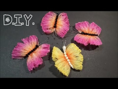 ♡ ❀ ♡ D.I.Y. Dual Tone Organza  Butterfly ♡ ❀ ♡