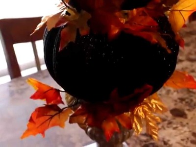 DIY 3 Tiered Pumpkin Topiary!