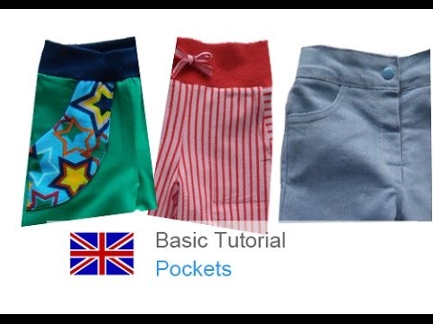 DIY basic sewing tutorial how to sew pockets, patched pockets, side pockets